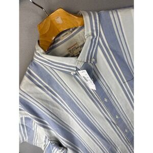NWT J. Crew American Pima Cotton Striped Short Sleeve Button Down Shirt Men XXXL